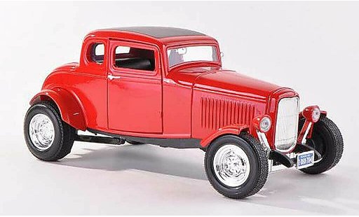 Ford 1932 Five Window Coupe 1/18 Motormax rood modelauto