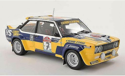 Fiat 131 Abarth 1/18 Kyosho No.7 4 Rombi Corse - VS Olio Rally Sanremo 1980 M.Alen/I.Kivimaki modelauto