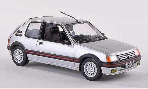 Peugeot 205 GTI 1/43 Norev 1.6 grijs modelauto