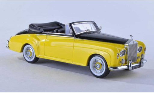 Rolls Royce Silver Cloud DHC 1/43 Matrix III Mulliner geel/zwart RHD modelauto