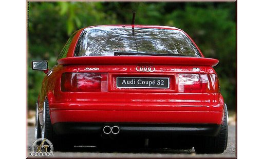 Audi S2 coupe 1/18 Ottomobile rood jantes BBS 18 pouces modelauto