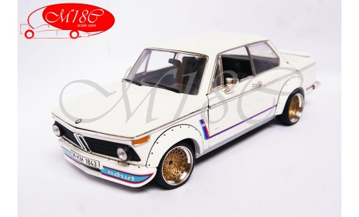 Bmw 2002 Turbo 1/18 Anson wit jantes bbs nid d'abeille modelauto