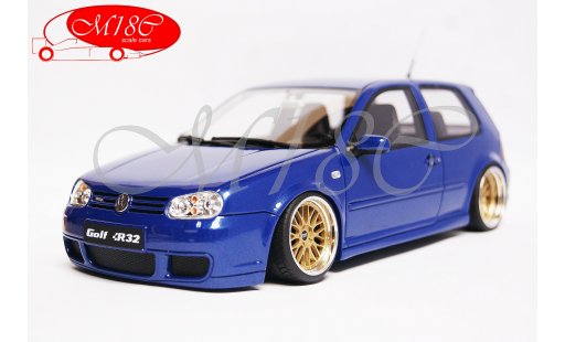 Volkswagen Golf R32 1/18 Ottomobile blauw jantes BBS 19 pouces bords larges modelauto