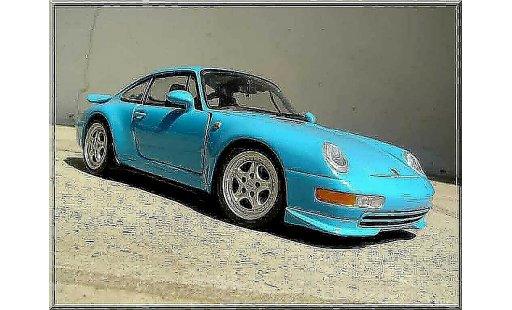 Porsche 911 RS 1/18 Ut Models Carrera blauw modelauto