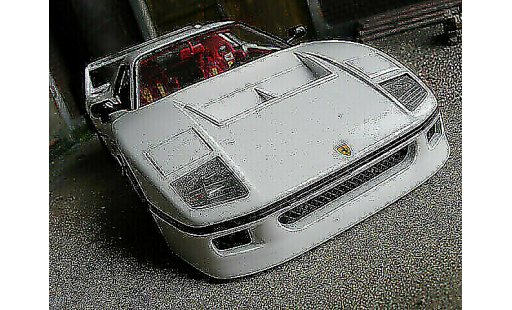 Ferrari F40 LM 1/18 Burago wit modelauto