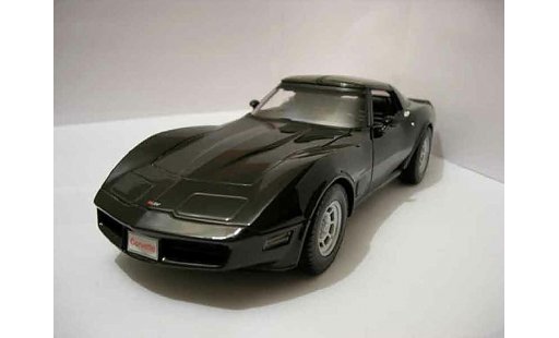 Chevrolet Corvette Coupe 1/18 Welly C3 zwart 1982 modelauto