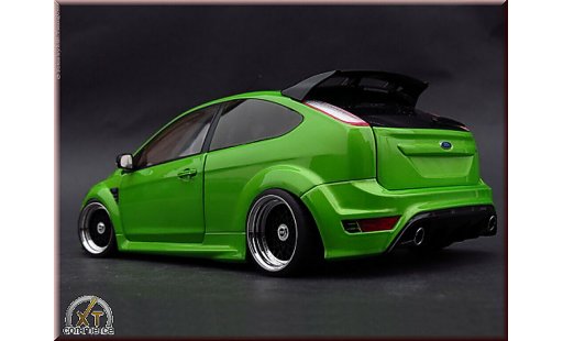 Ford Focus RS 1/18 Minichamps groen 2010 jantes BBS 18 pouces modelauto