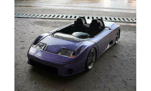 Bugatti EB110 barquette 1/18 Burago blauw modelauto