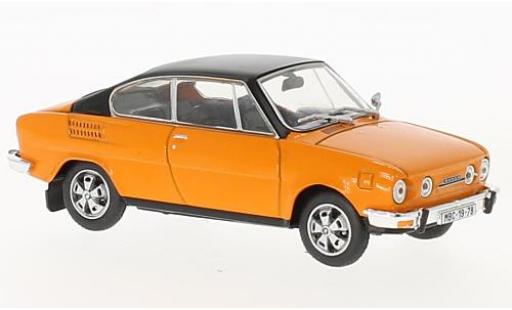 Modelauto Skoda 110 R oranje/zwart 1/43 Abrex