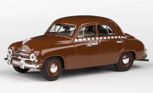 Modelauto Skoda 120 Taxi 1 bruin/Dekor 1956 1/43 Abrex