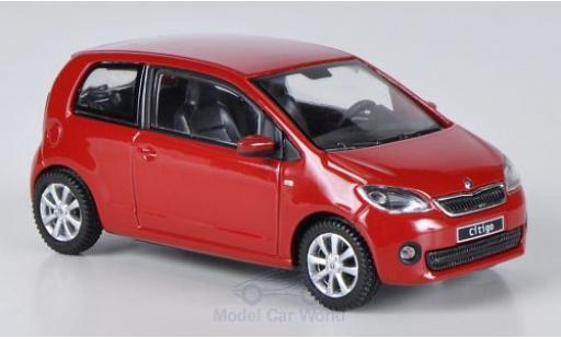 Modelauto Skoda Citigo 3 portes rood 2012 3-T&Atilde;&frac14;rer 1/43 Abrex