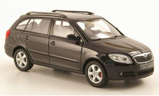 Modelauto Skoda Fabia Combi II metallic zwart 1/43 Abrex