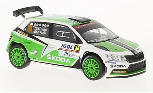 Modelauto Skoda Fabia R5 III No.38 Rally WM Rally Tour de Corse 2015 E.Lappi/J.Ferm 1/43 Abrex
