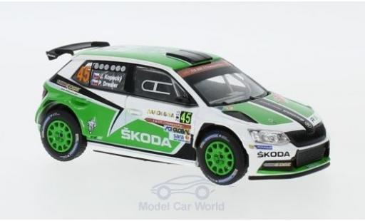 Modelauto Skoda Fabia R5 III No.45 Rally WM Rally Sardinien 2015 J.Kopecky/P.Dresler 1/43 Abrex