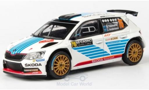 Modelauto Skoda Fabia R5 III No.76 Rally WM Rally Monte Carlo 2017 P.Tidemand/J.Andersson 1/43 Abrex