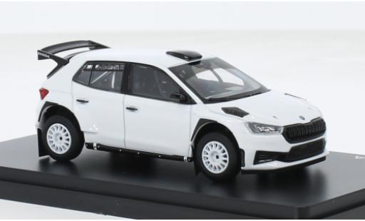 Modelauto Skoda Fabia RS Rally2 IV wit 2022 1/43 Abrex
