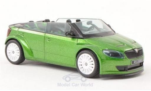 Modelauto Skoda Fabia Concept Car RS2000 met witen Felgen metallic groen 1/43 Abrex