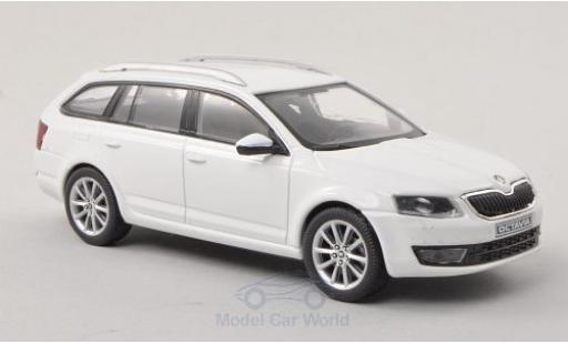 Modelauto Skoda Octavia Combi III wit 2013 1/43 Abrex