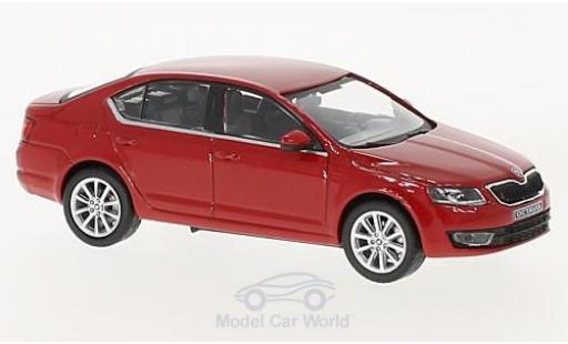 Modelauto Skoda Octavia Base III rood 2012 1/43 Abrex