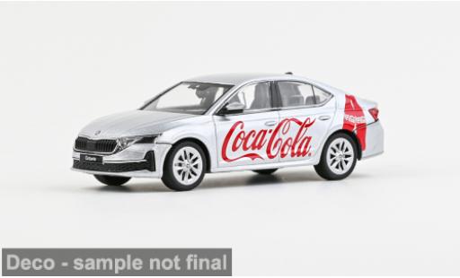 Skoda Octavia 1/43 Abrex IV FL grijs 2024 Coca Cola 1:43