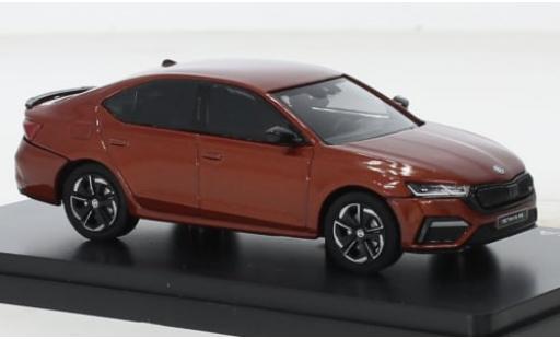 Modelauto Skoda Octavia RS IV metallic oranje 2020 1/43 Abrex