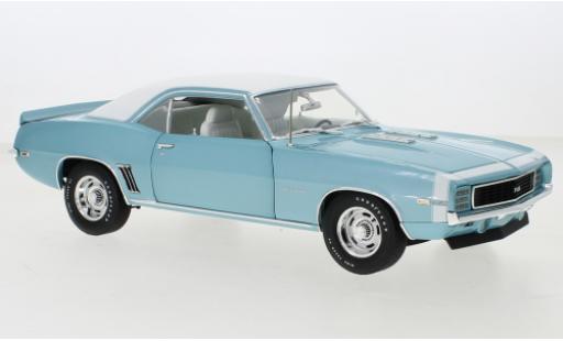 Modelauto Chevrolet Camaro RS 350 metallic blauw/zwart 1969 1/18 ACME