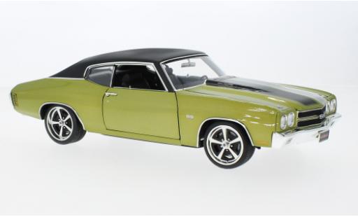 Modelauto Chevrolet Chevelle tuning SS Restomod metallic la chaux/zwart 1970 1/18 ACME