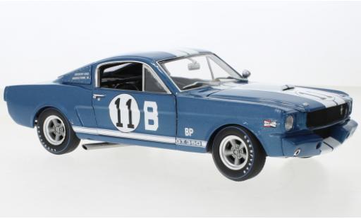 Modelauto Ford Mustang Shelby GT350 Ford Mustang R metallic blauw/wit No.11 Dockery Ford 1965 1/18 ACME