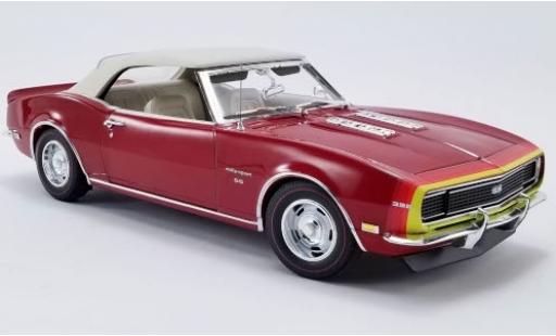Modelauto Chevrolet Camaro SS Cabriolet Unicorn D88 Stripe Option metallic rood/Dekor 1968 avec d&Atilde;&copy;tachable Softtop 1/18 ACME