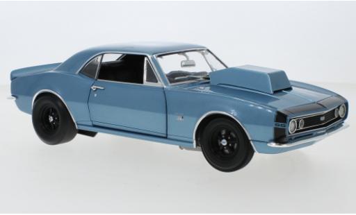 Modelauto Chevrolet Camaro SS Drag metallic blauw/zwart 1967 1/18 ACME