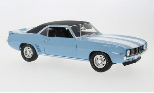 Modelauto Chevrolet Camaro Z28 Z/28 turquoise/wit 1969 1/18 ACME