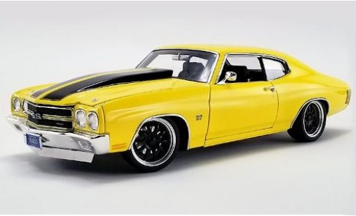 Modelauto Chevrolet Chevelle Coupe geel/zwart 1970 Street Fighter 1/18 ACME