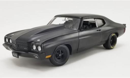 Modelauto Chevrolet Chevelle tuning SS Dragcar mat-zwart 1970 Powderkeg Blackout 1/18 ACME