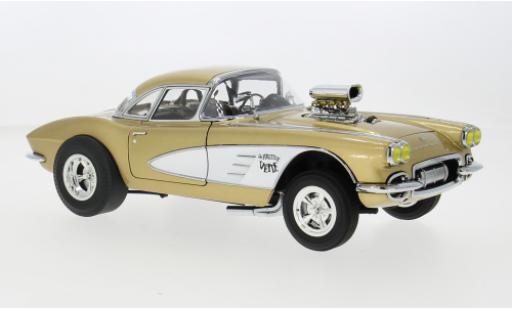 Modelauto Chevrolet Corvette course Gasser bronze/geel 1961 1/18 ACME