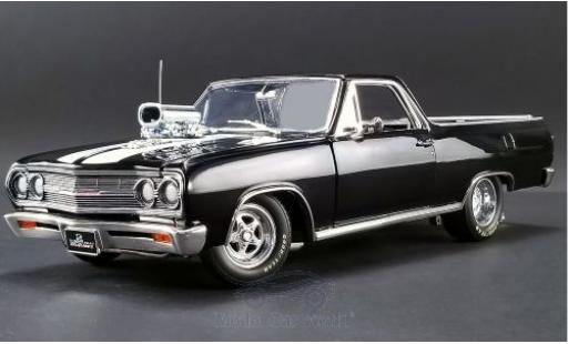 Modelauto Chevrolet El Camino tuning Drag Outlaw zwart/wit 1965 1/18 ACME