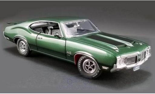 Modelauto Oldsmobile 442 W-30 metallic groen/zwart 1970 1/18 ACME