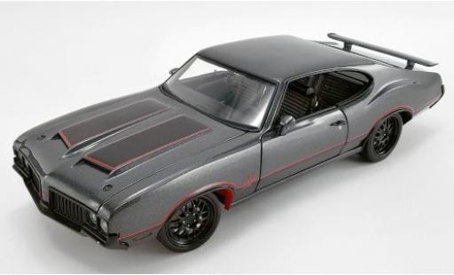 Modelauto Oldsmobile 442 W-30 W30 Street Fighter metallic antraciet/mat-zwart 1970 1/18 ACME