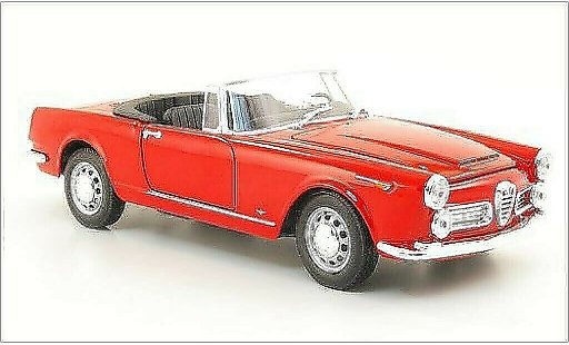 Alfa Romeo 2600 spider 1/24 Welly 2600 rood 1960 modelauto