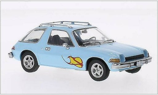 AMC Pacer berline 1/43 Greenlight blauw/Dekor 1977 modelauto