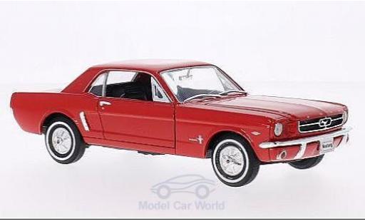 Modelauto Ford Mustang Hardtop Coupe rood 1964 1/24 Welly