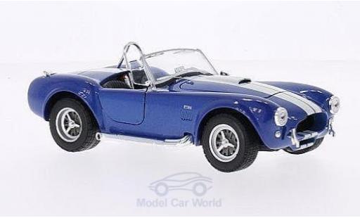 Modelauto Shelby Cobra 427 S/C SC metallic blauw/wit 1965 1/18 Welly
