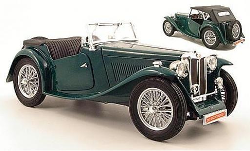 Modelauto MG TC Base Midget groen RHD 1947 kap couch&Atilde;&copy; avec 1/18 Yat Ming