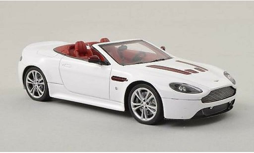 Aston Martin V12 Vantage roadster 1/43 Spark Vantage wit LHD 2012 modelauto