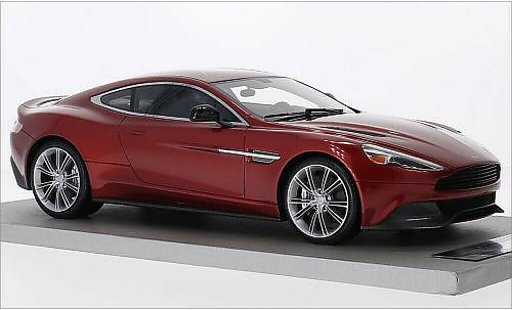 Aston Martin Vanquish coupe 1/18 Tecnomodel metallic rood modelauto