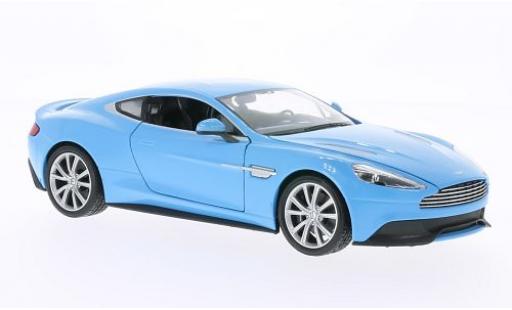 Modelauto Aston Martin Vanquish coupe blauw 1/24 Welly
