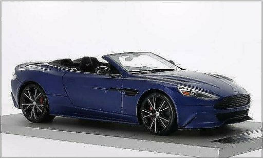 Aston Martin Vanquish volante 1/18 Tecnomodel mat-blauw modelauto