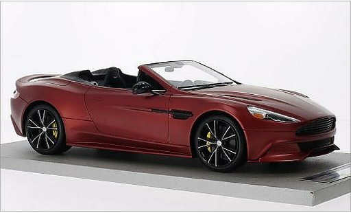 Aston Martin Vanquish volante 1/18 Tecnomodel mat-rood 2014 modelauto