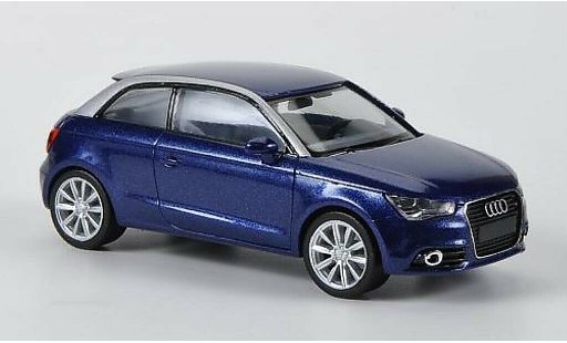 Audi A1 citadine 1/87 Herpa blauw 2010 modelauto