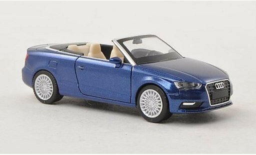 Audi A3 cabriolet 1/87 Herpa blauw modelauto