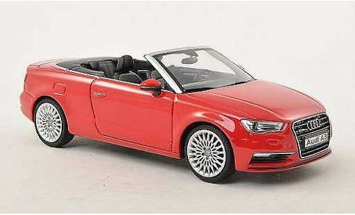 Audi A3 cabriolet 1/43 Herpa rood modelauto